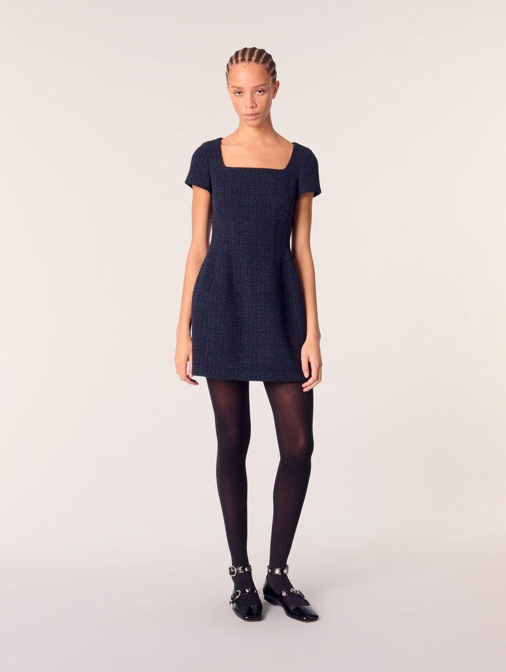 Kurzes Tweed-Kleid