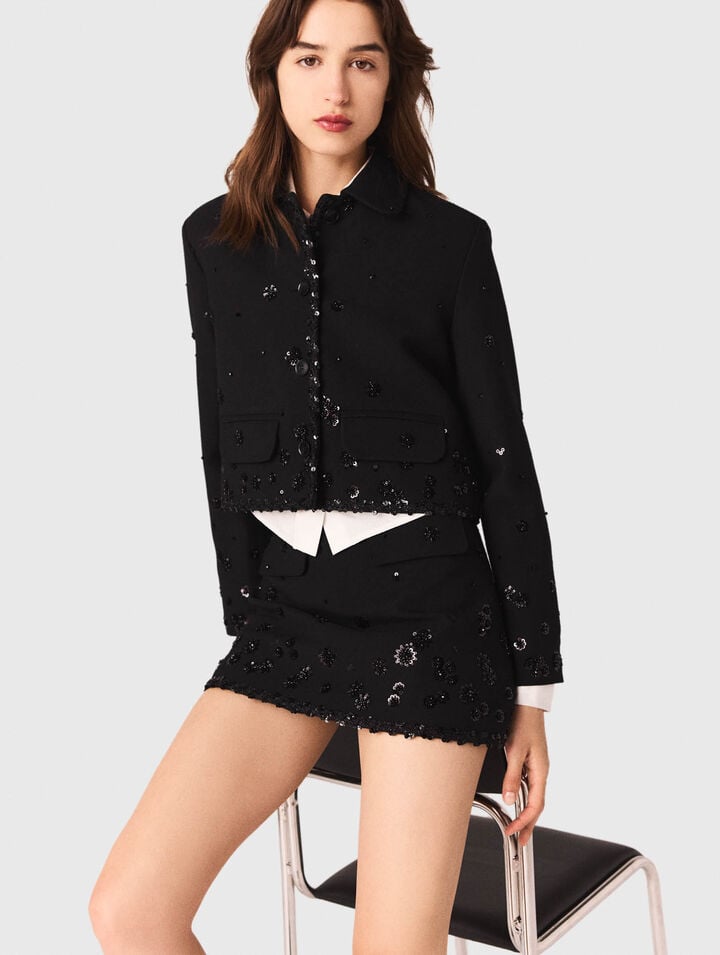 Kurze bestickte Jacke