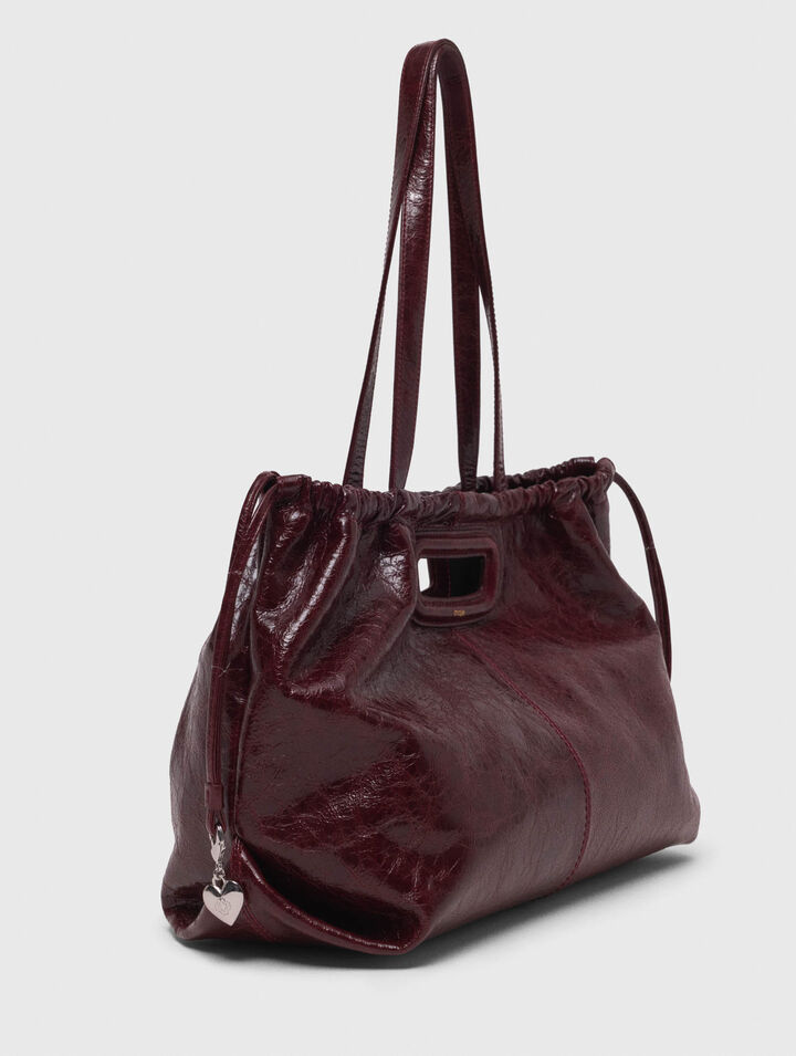 Tote-Tasche M aus Craquelé-Leder