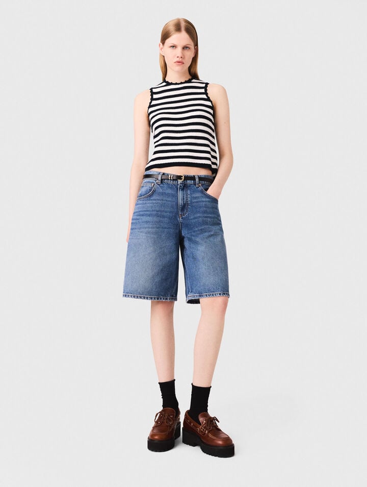 Denim-Bermudashorts