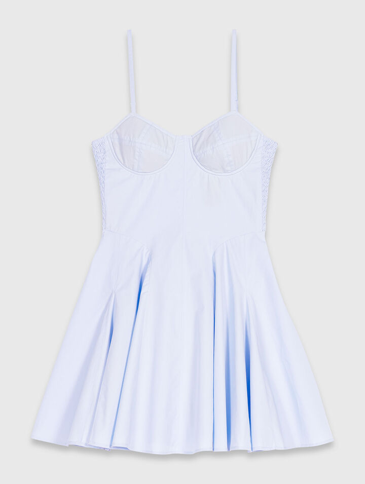 Kurzes Babydoll-Kleid aus Baumwolle