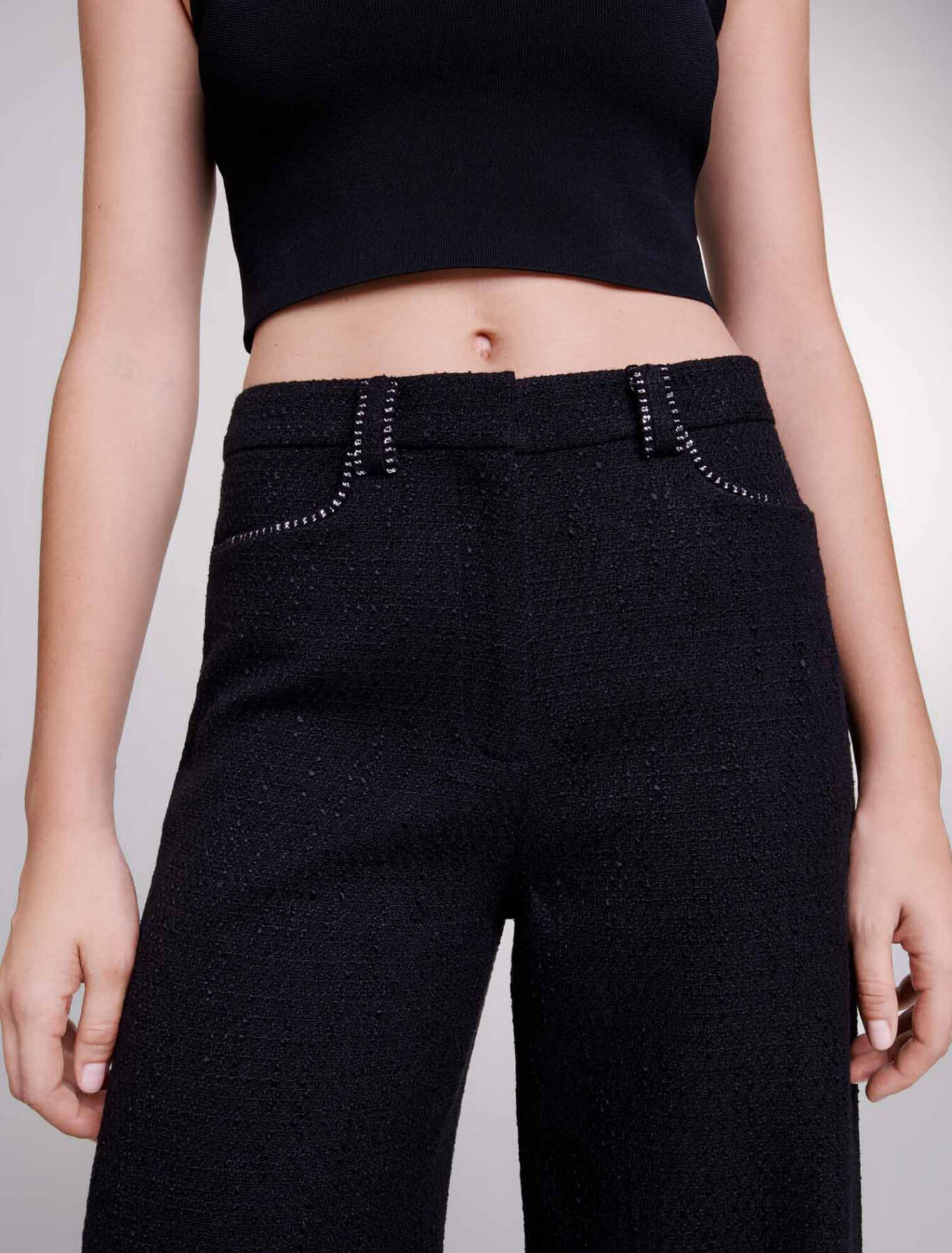 Weite Tweed-Hose