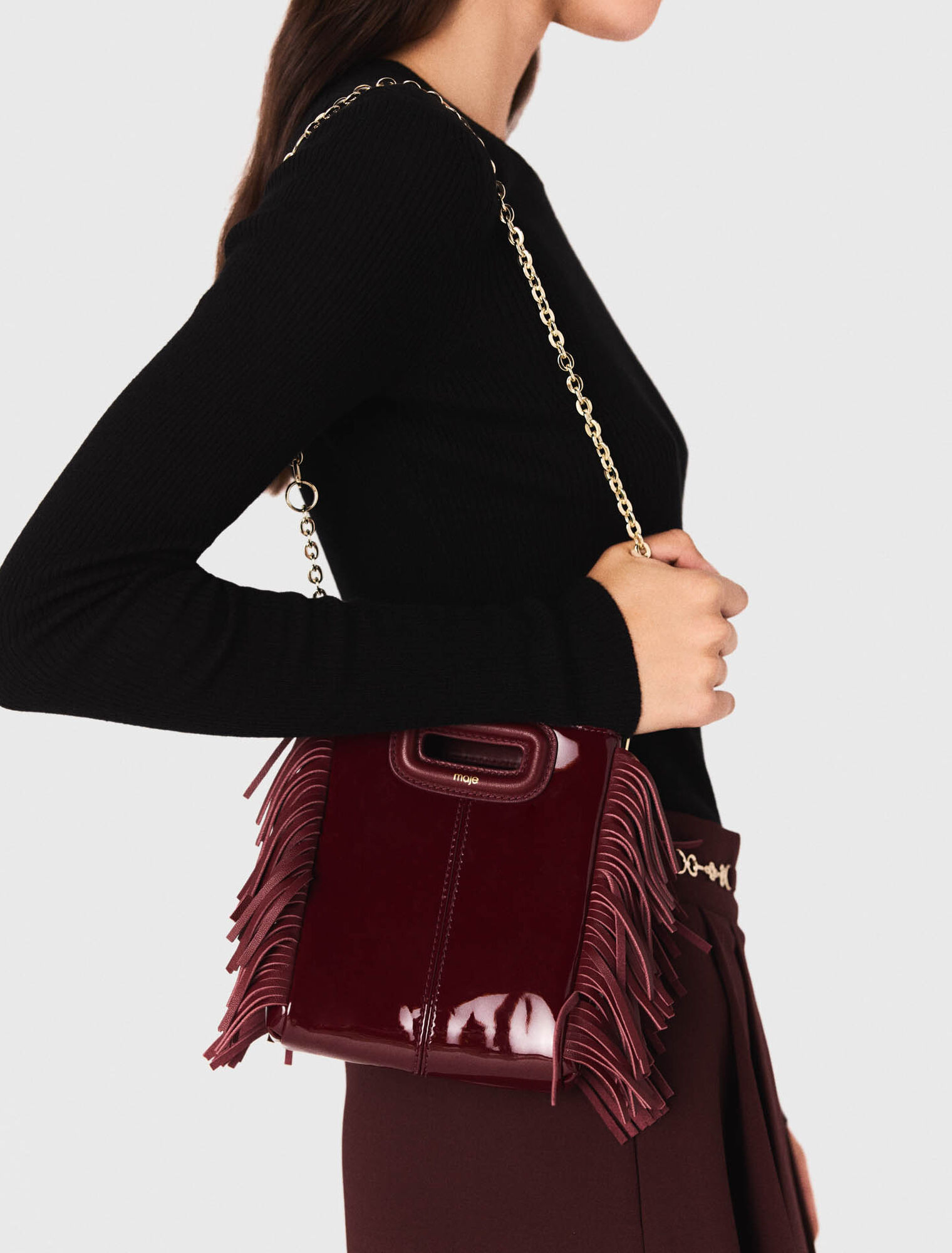 Tasche M mini aus Glattleder