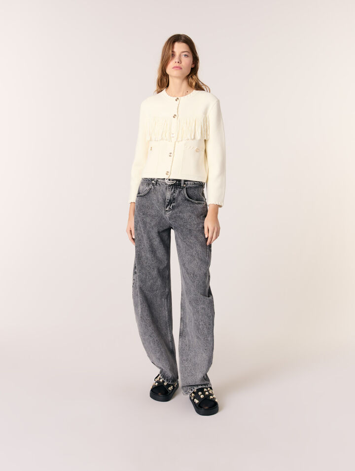 Cardigan mit Fransen