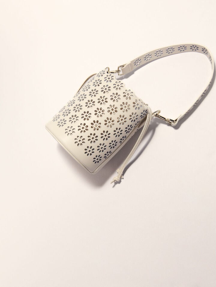 Bucket Bag aus perforiertem Leder