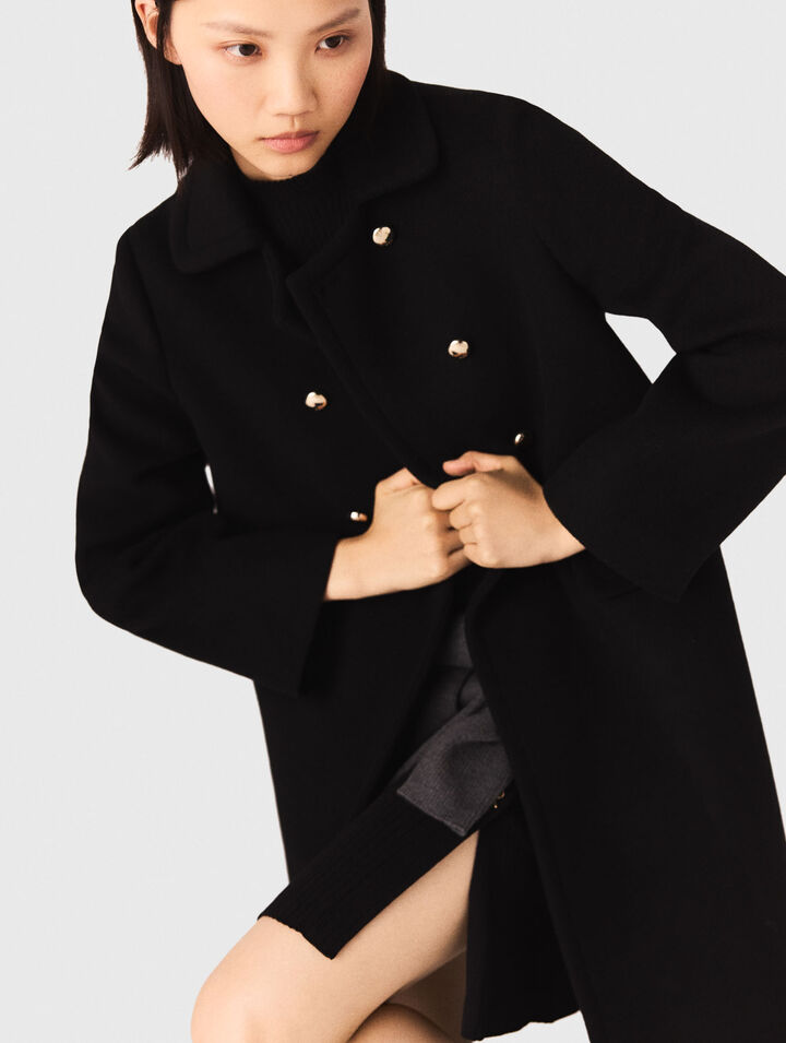 Langer Mantel aus Wollgemisch