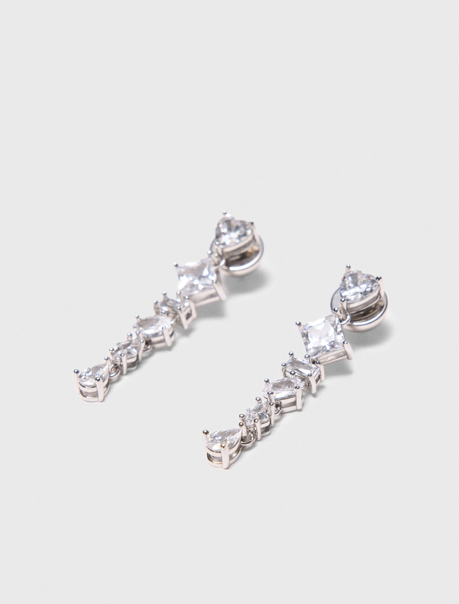 Herz-Ohrringe mit Strass