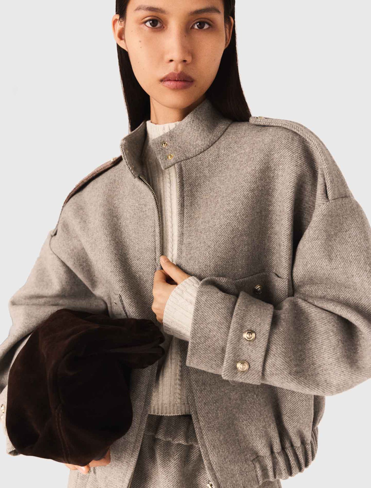Blouson aus Wollmischung