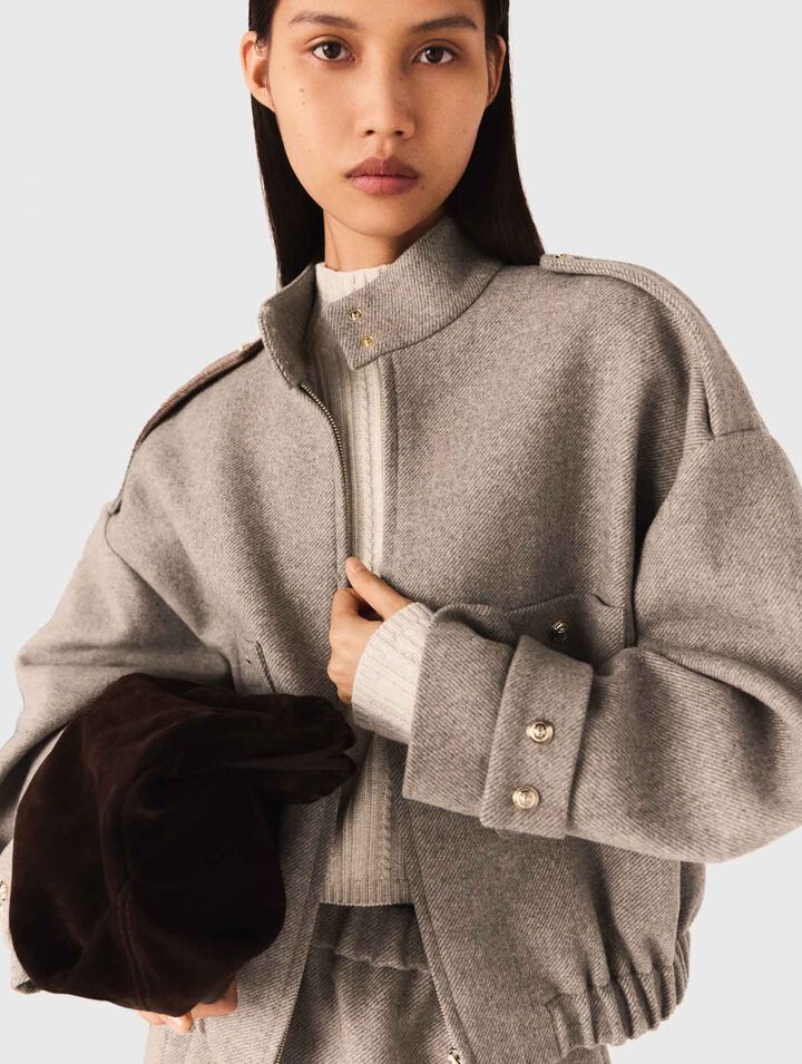 Blouson aus Wollmischung