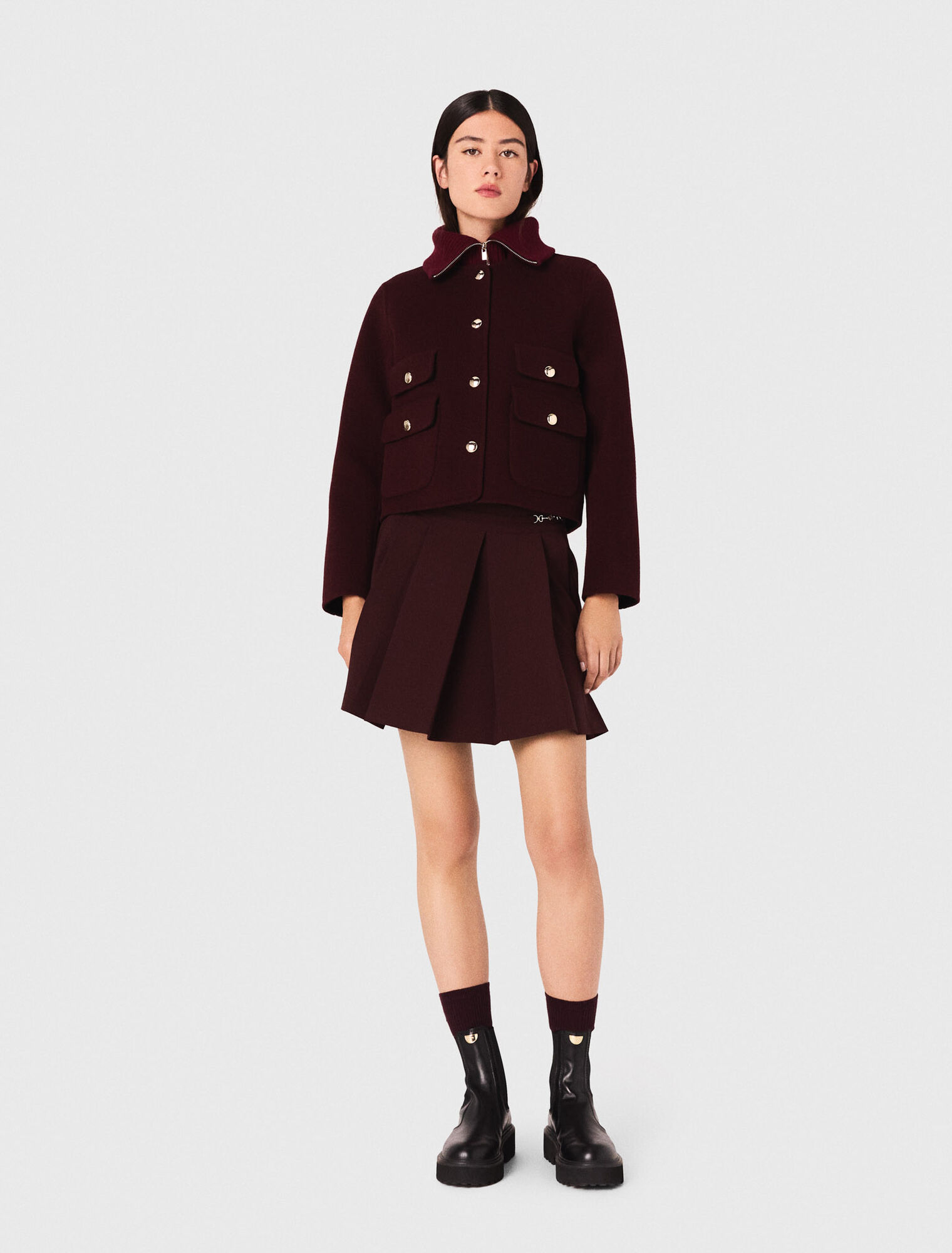 Kurze, wendbare Doubleface-Jacke