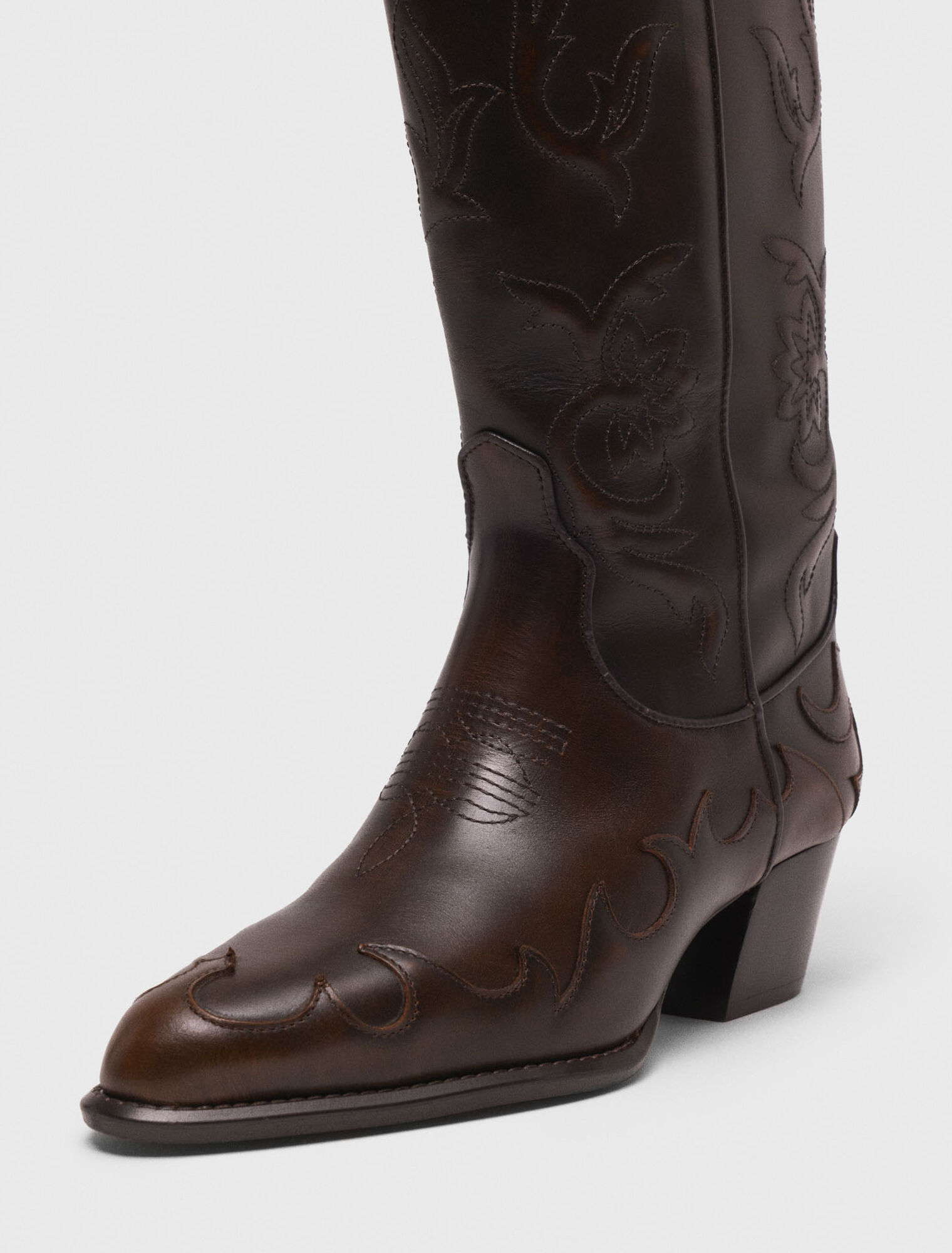 Cowboy-Stiefel aus Leder
