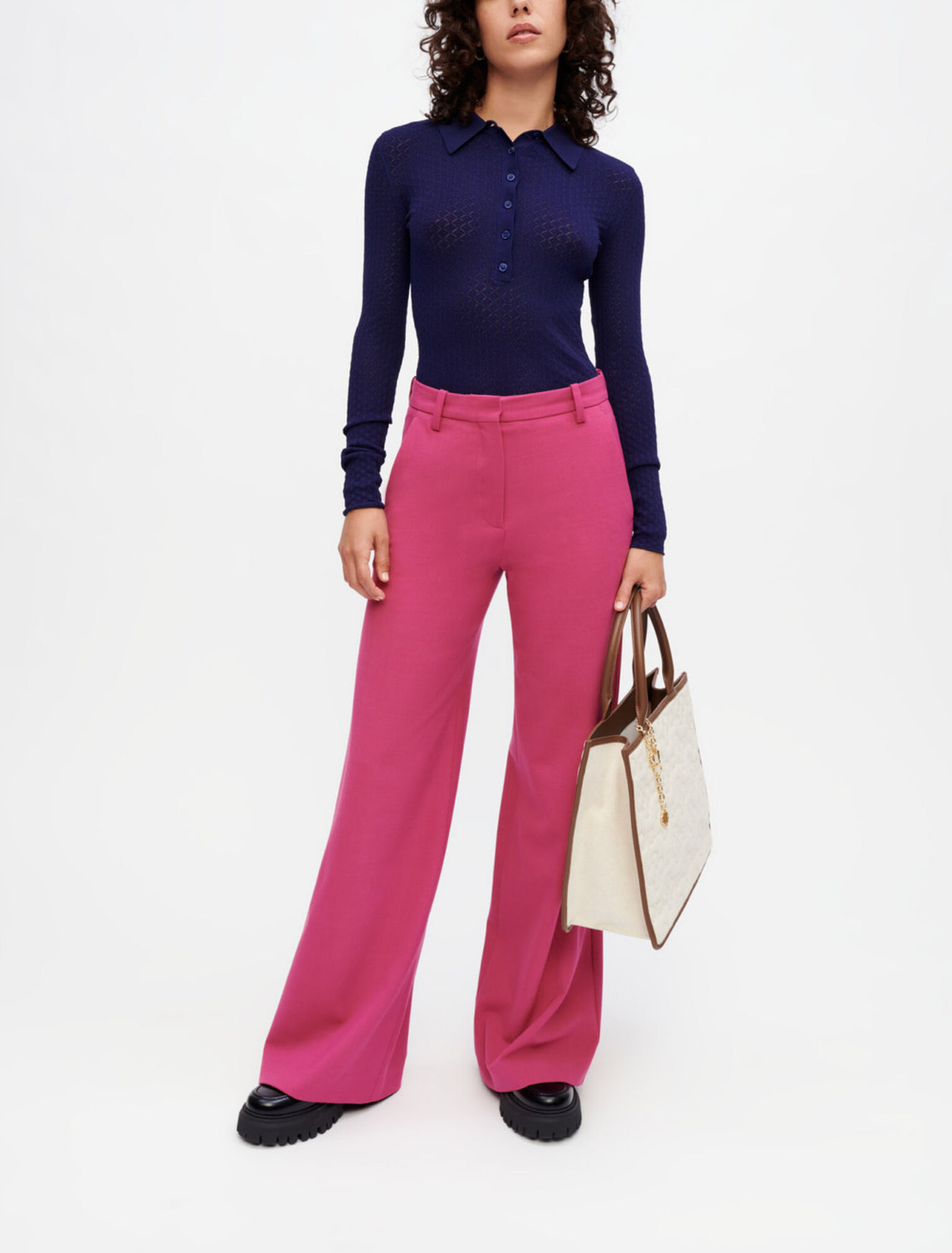 Weite Stretch-Schneiderhose