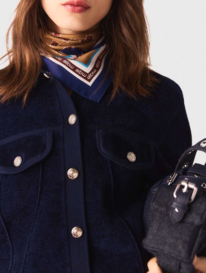 Kurze Samtjacke