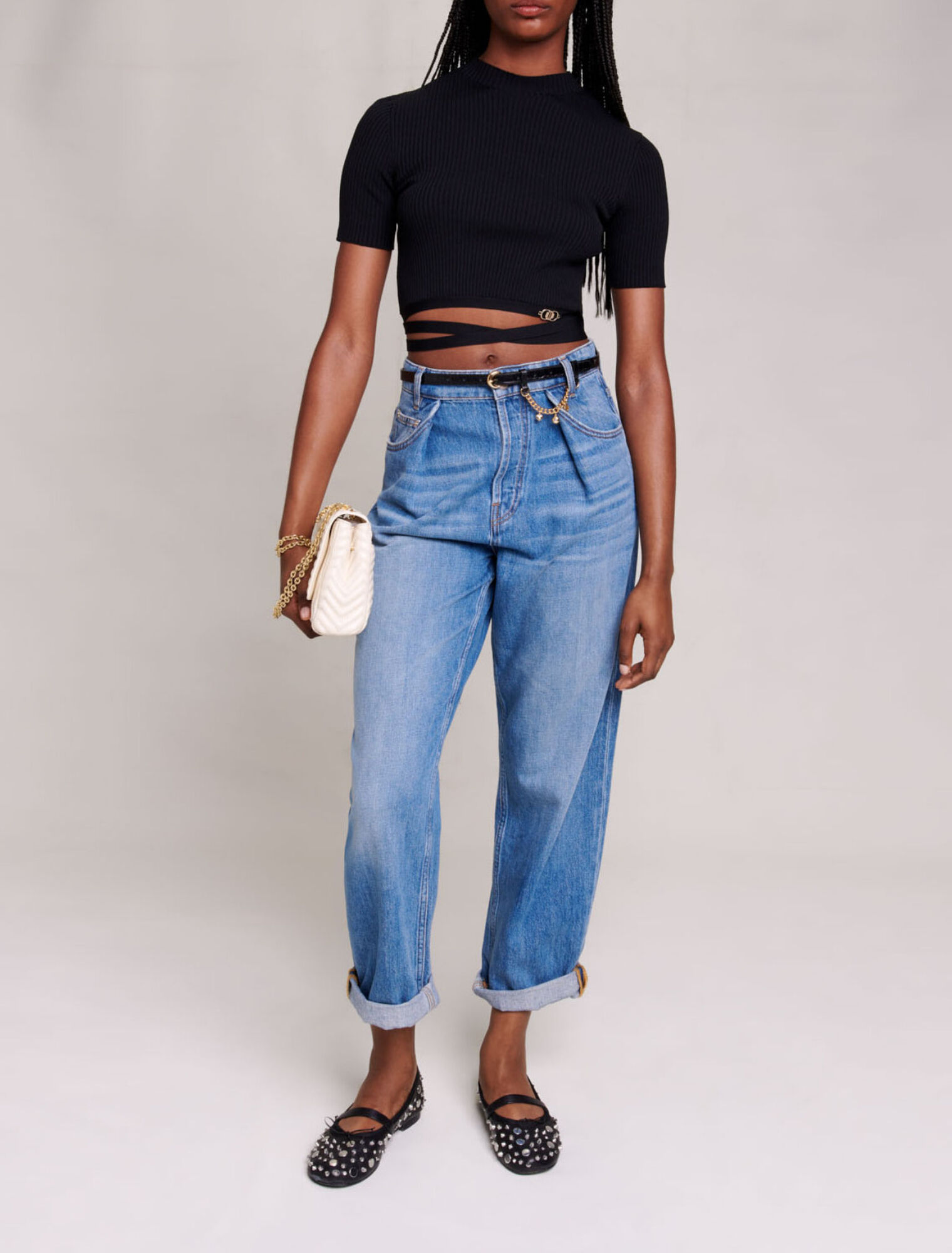 Überkreuztes Crop Top