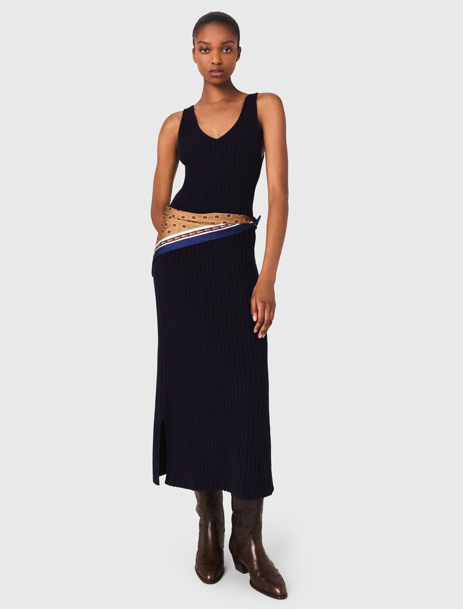 Strickkleid mit abnehmbarem Pulli