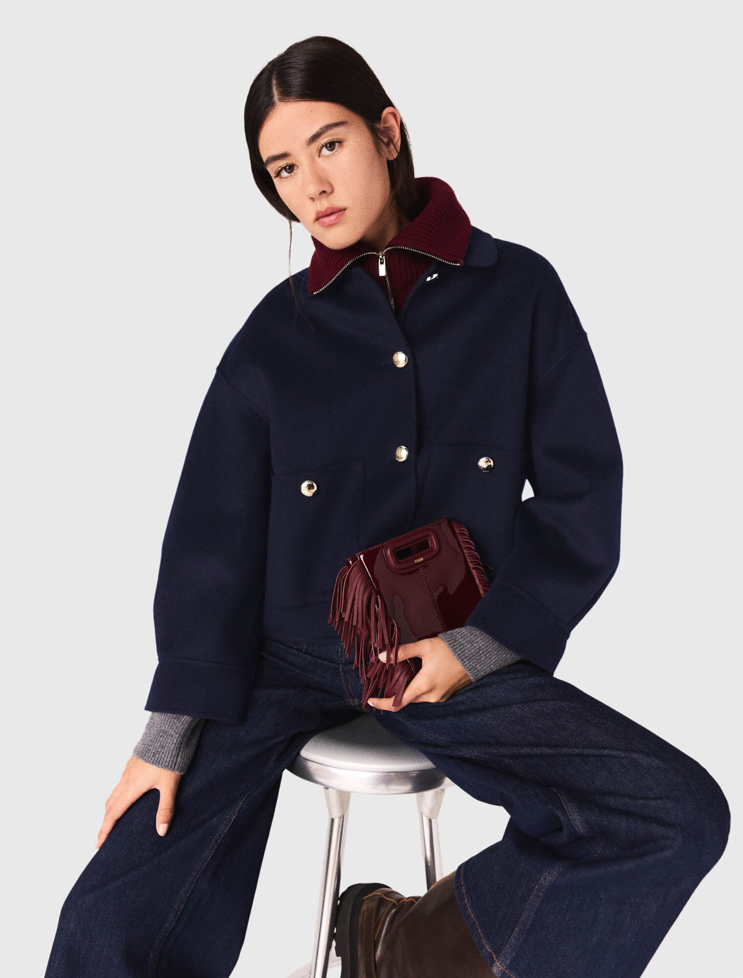 Kurze Wolljacke