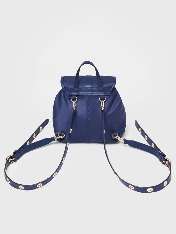 Mini-Rucksack aus Leder und Nylon