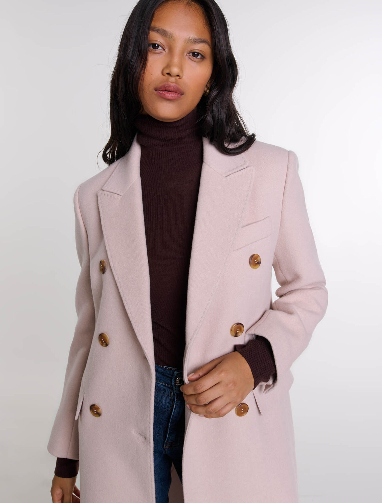 Langer gefütterter Mantel