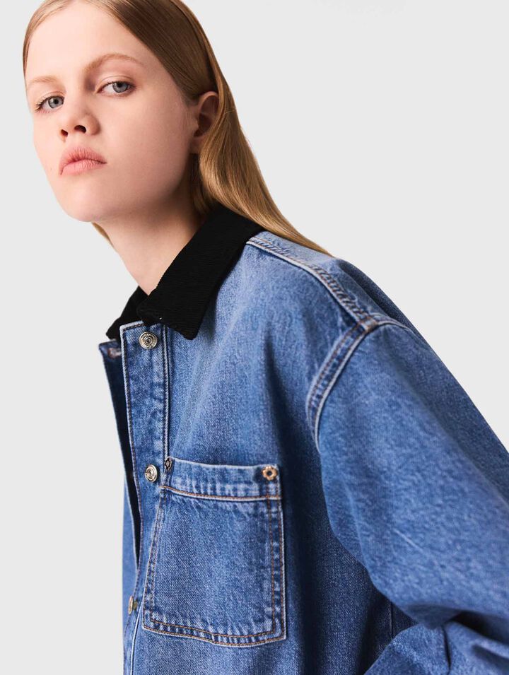 Jacke aus verwaschenem Denim