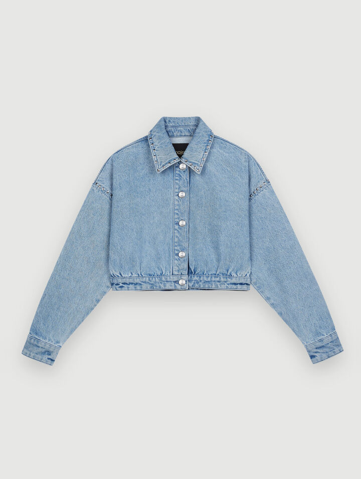 Jeansjacke mit Studs