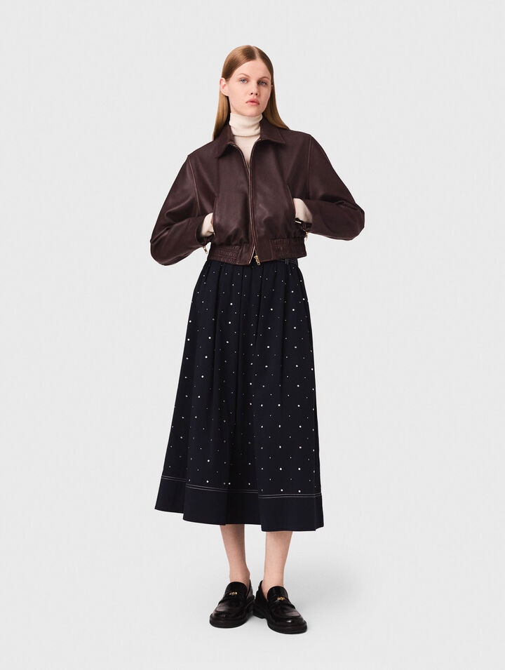 Jacke aus Leder im Vintage-Look