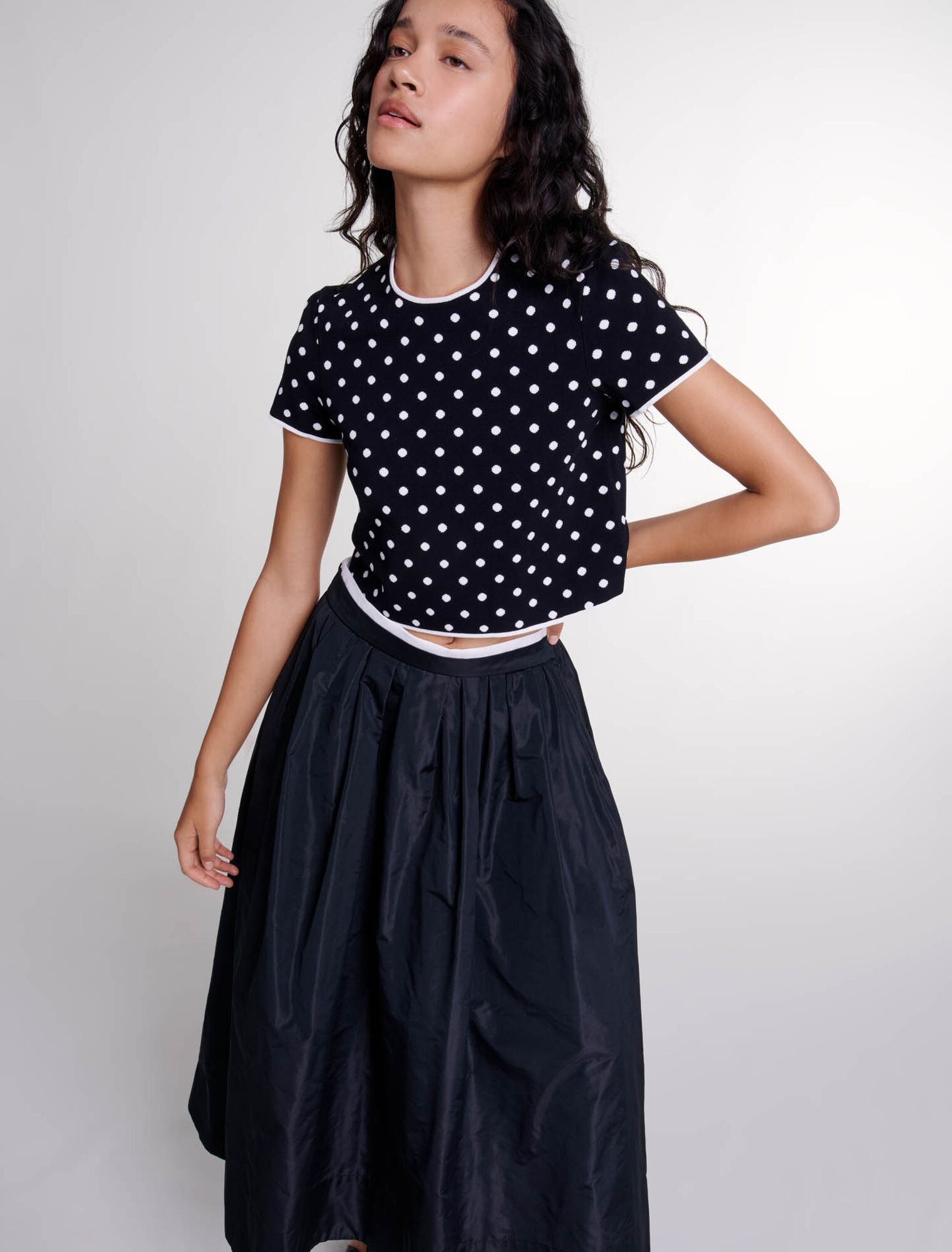 Top aus Jacquard-Strick 