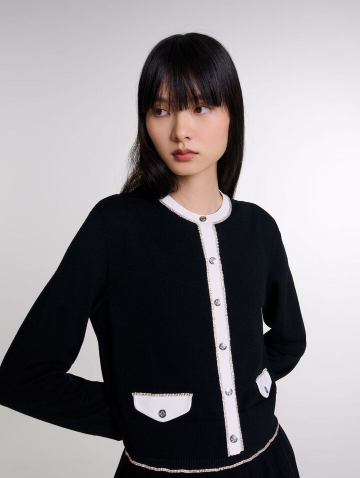 Cardigan mit Strassbesatz