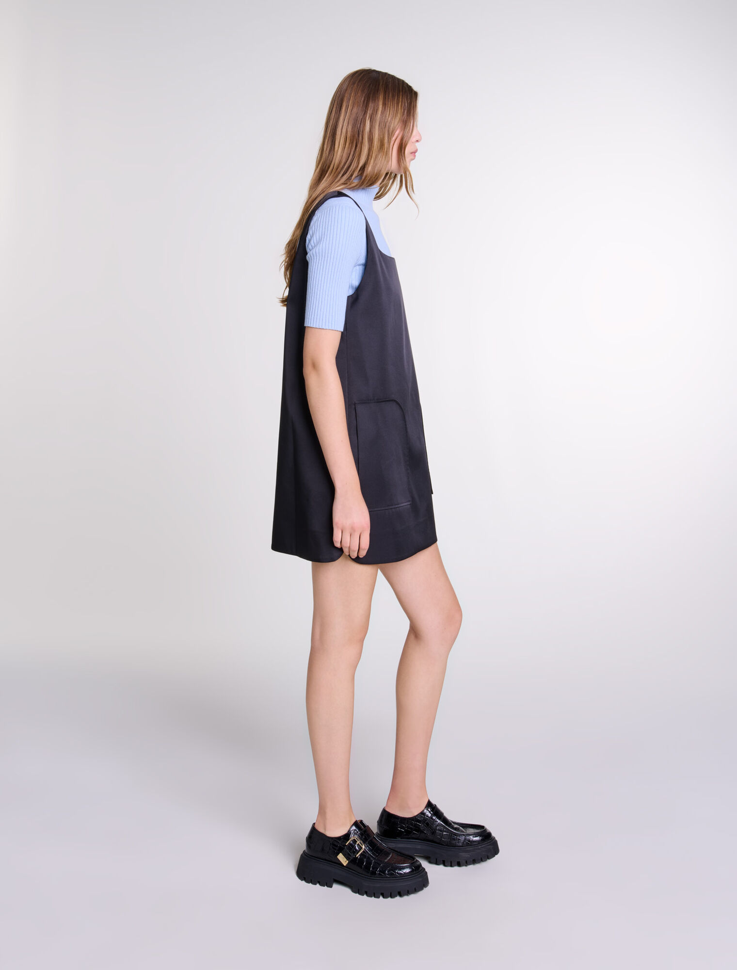 Trägerkleid aus Satin