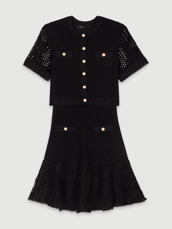 Häkelkleid mit 2-in-1-Optik