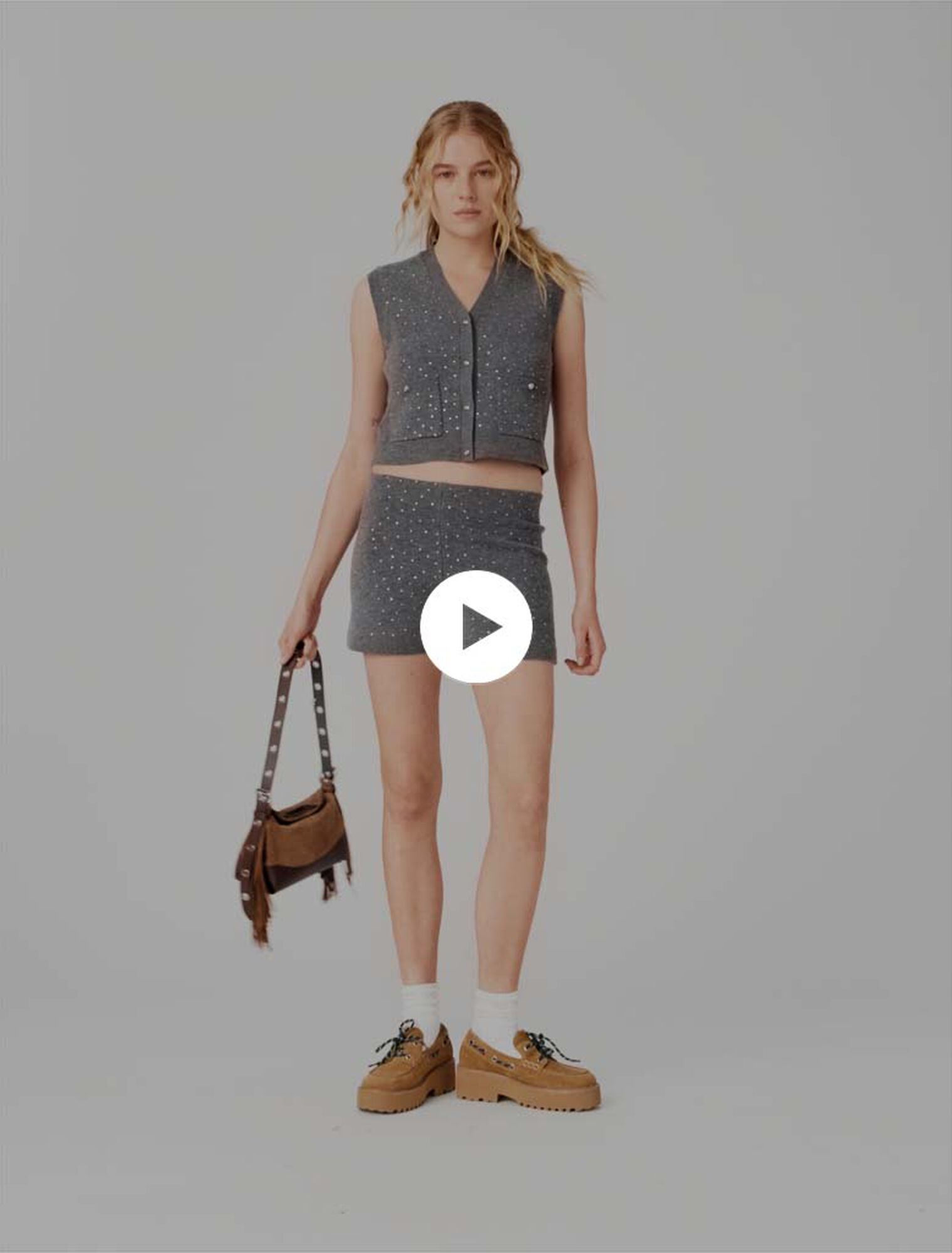 Stricktop mit Strass