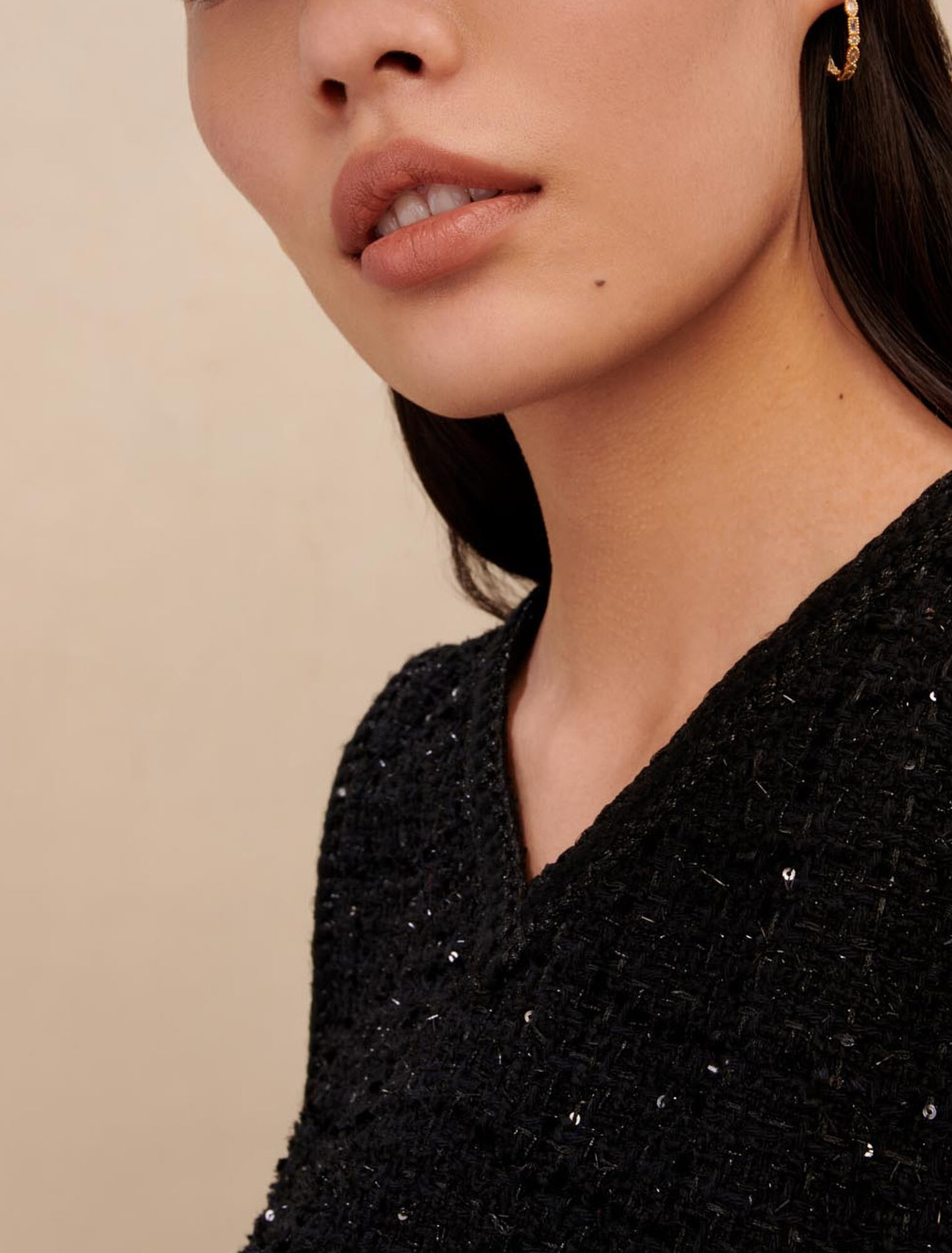 Ärmelloses Top im Metallic-Look