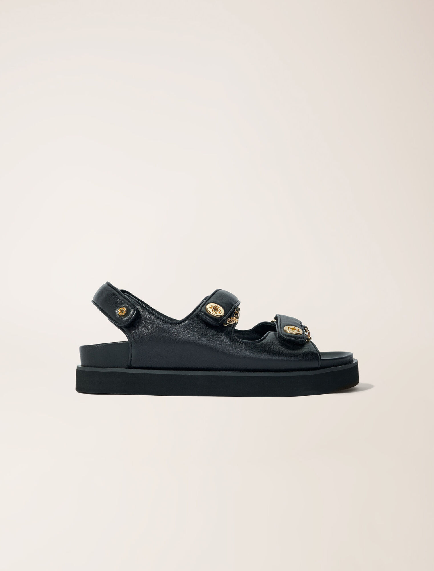 Flache Ledersandalen