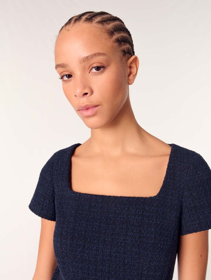 Kurzes Tweed-Kleid