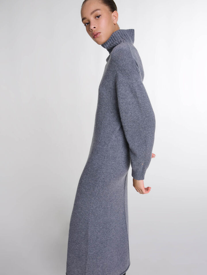 Langes Strickkleid