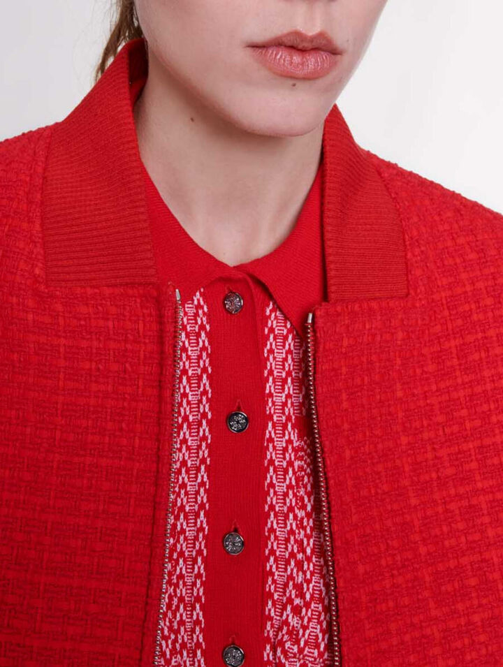 Kurzer Blouson aus Tweed