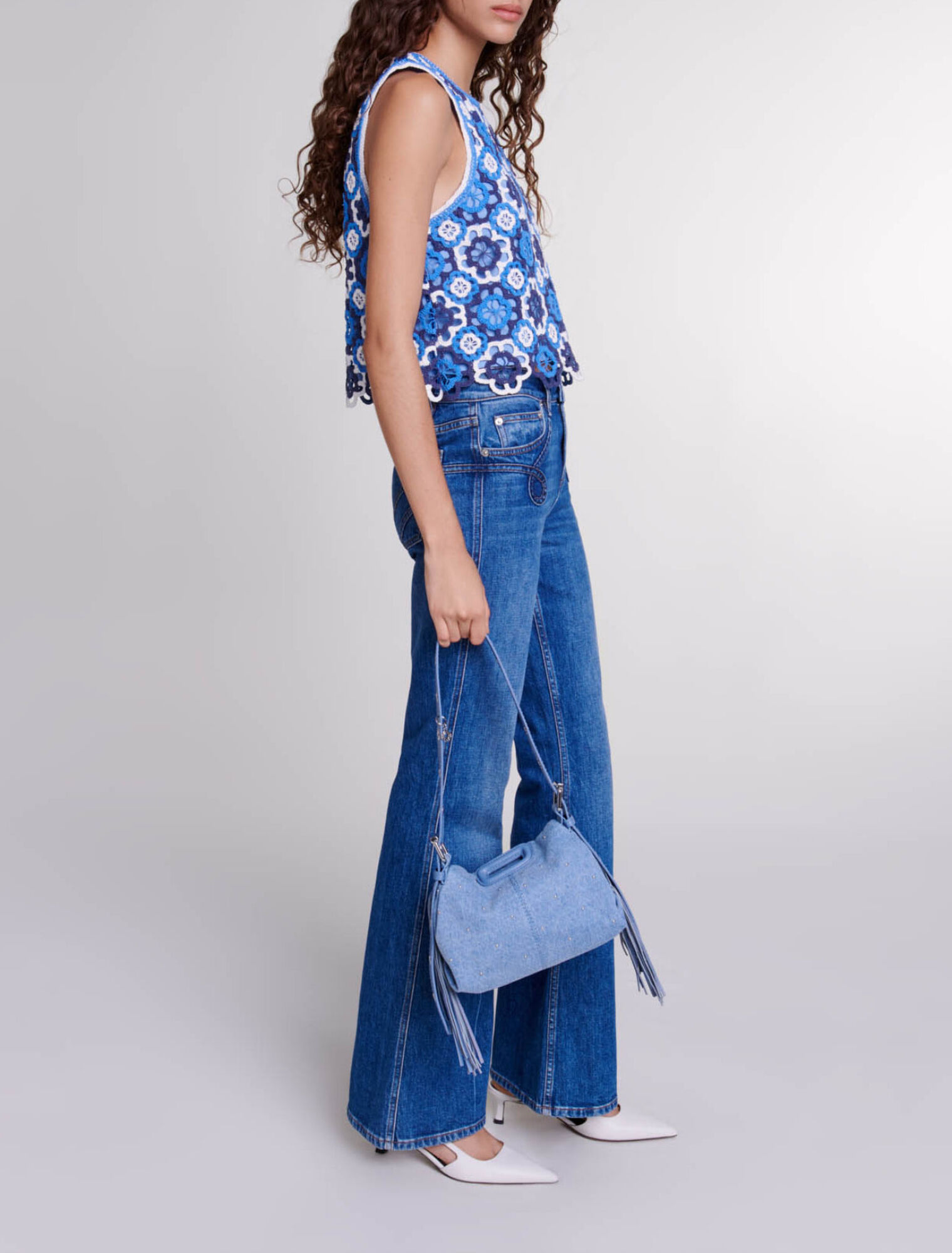 Dreifarbiges Häkeltop