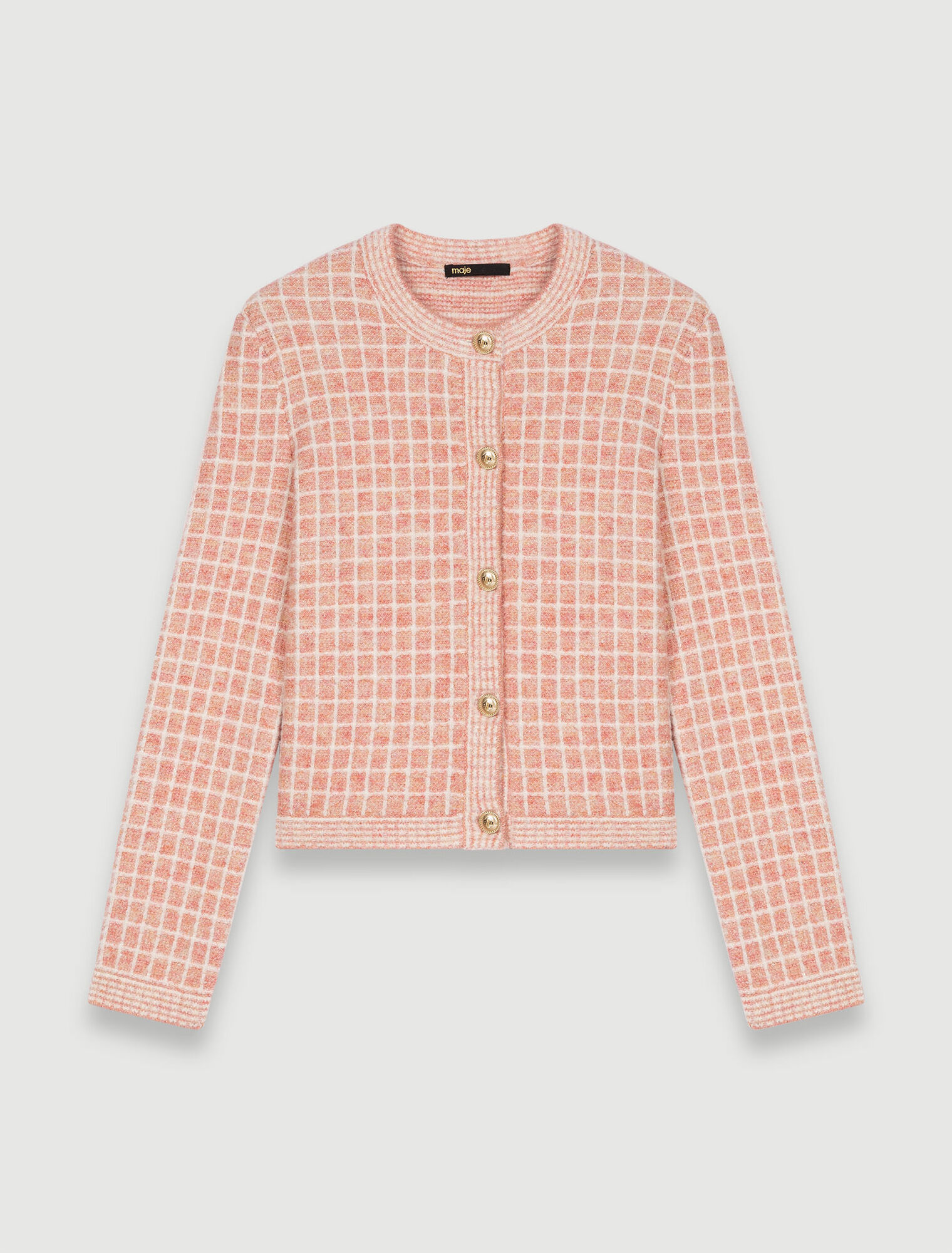 Strickjacke im Tweed-Stil