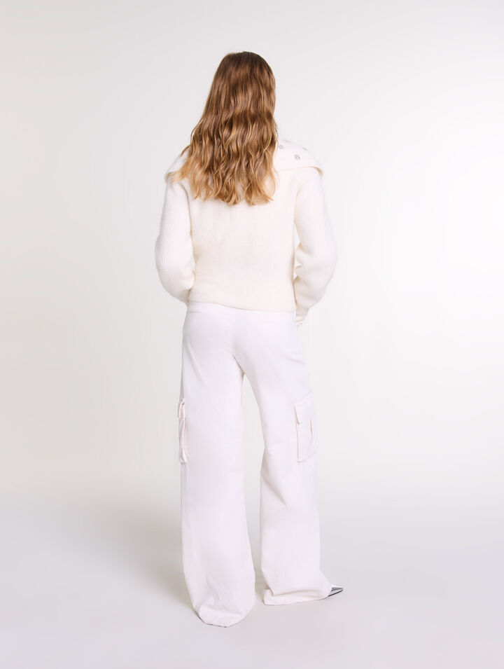 Cardigan mit Schmuckkragen