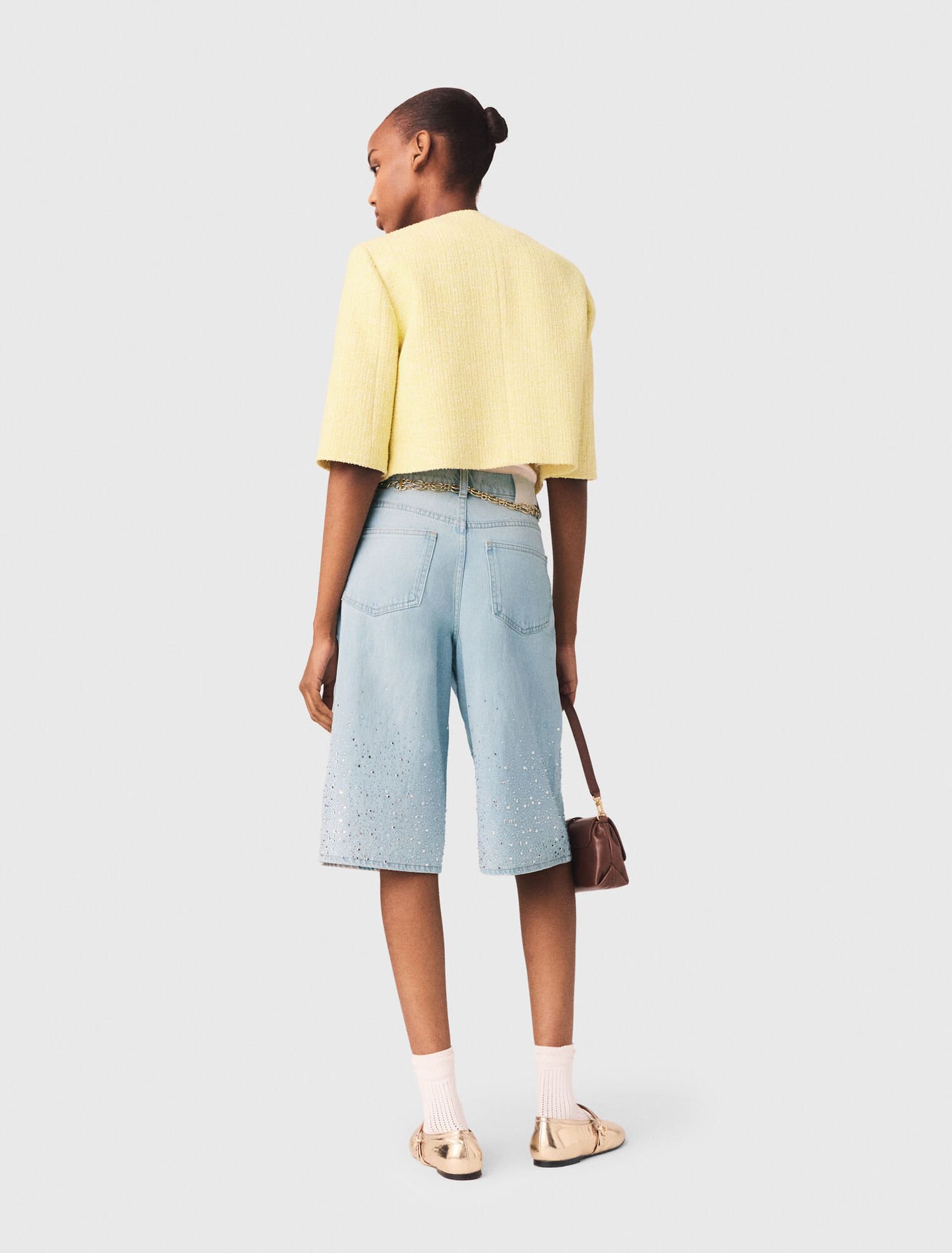 Kurz&auml;rmelige Tweed-Jacke