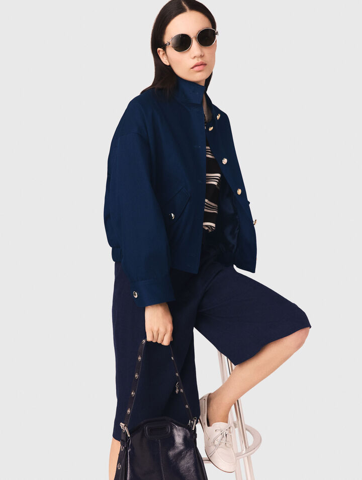 Bomberjacke aus Baumwolle