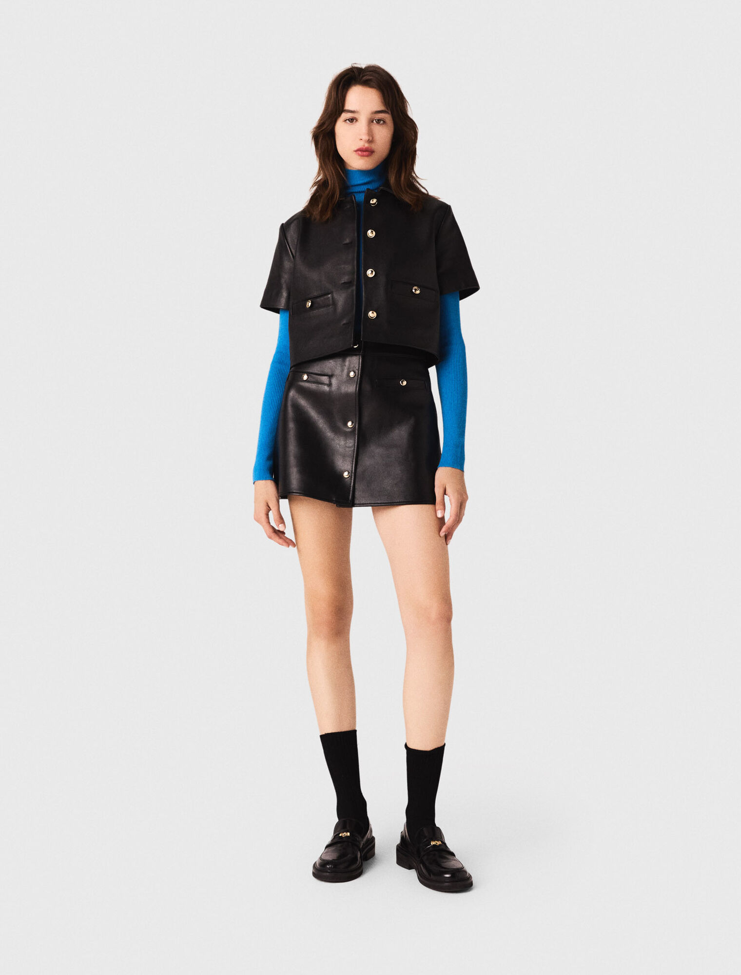 Kurze Lederjacke