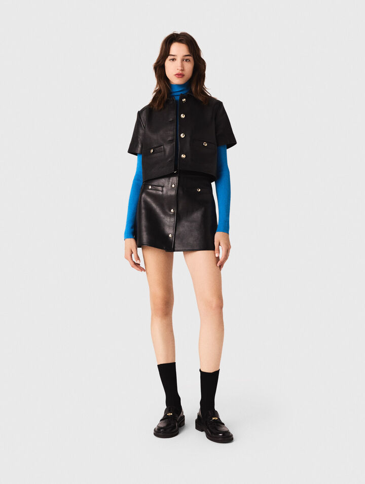 Kurze Lederjacke