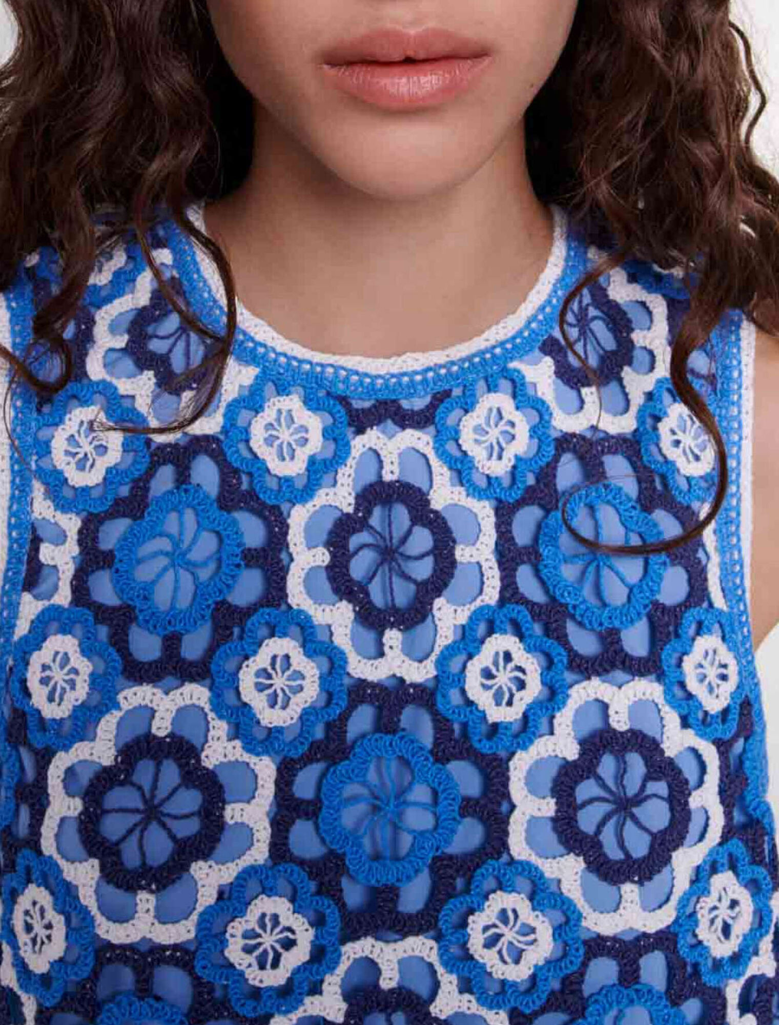 Dreifarbiges Häkeltop