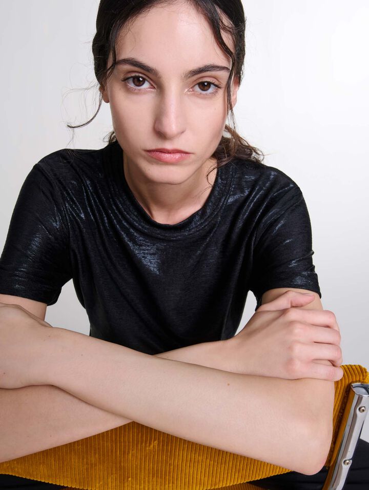 T-Shirt aus Lamé