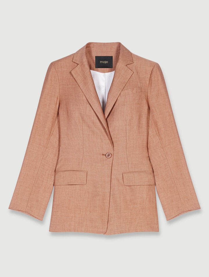 Anzugjacke aus Leinen