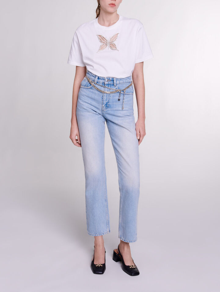 T-Shirt mit Strass