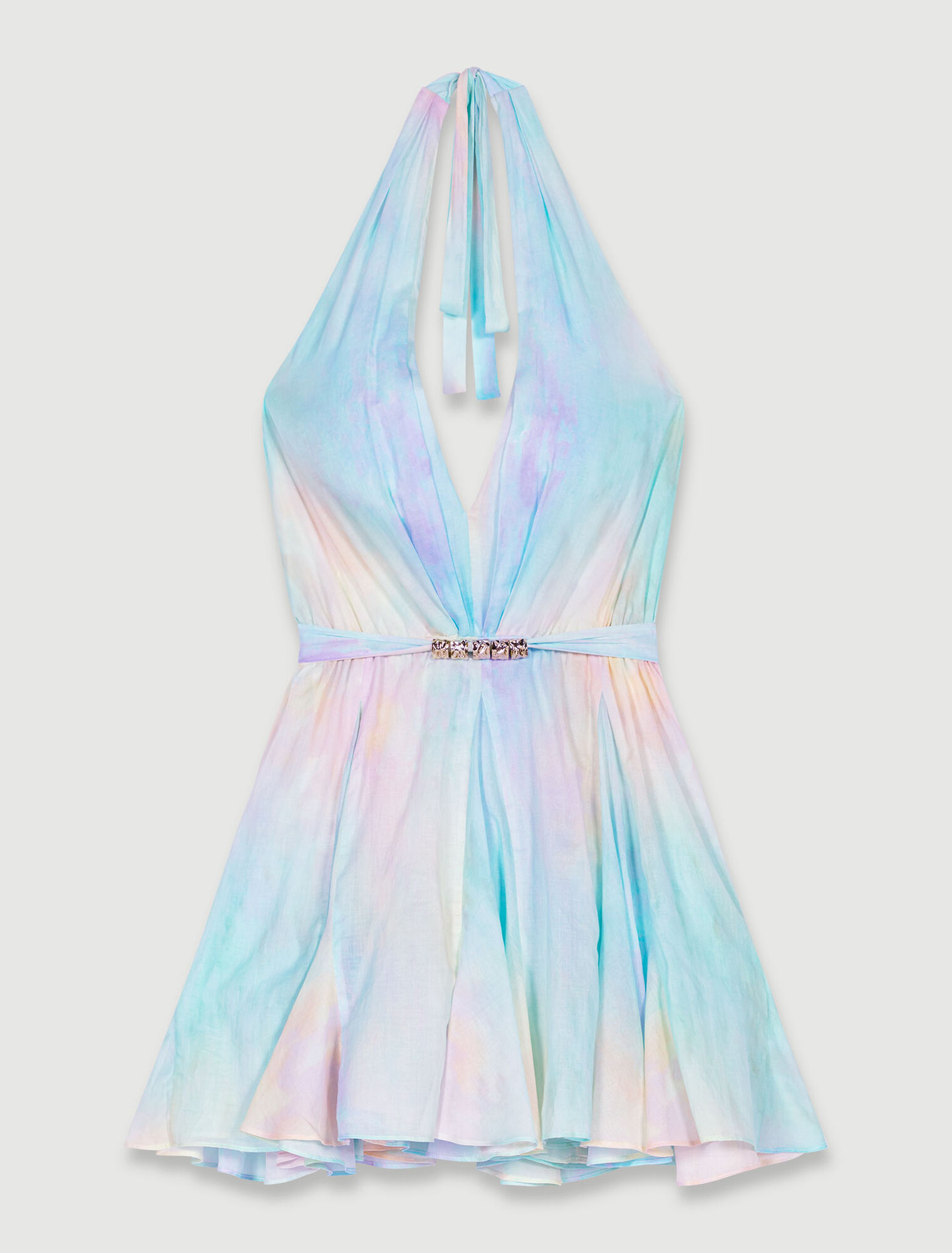 Rückenfreies Tie-and-Dye Kleid