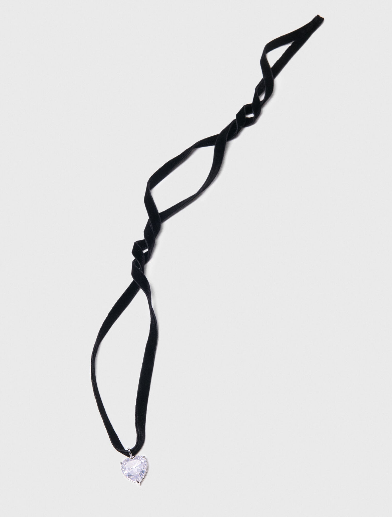 Herz-Kette mit Samtband