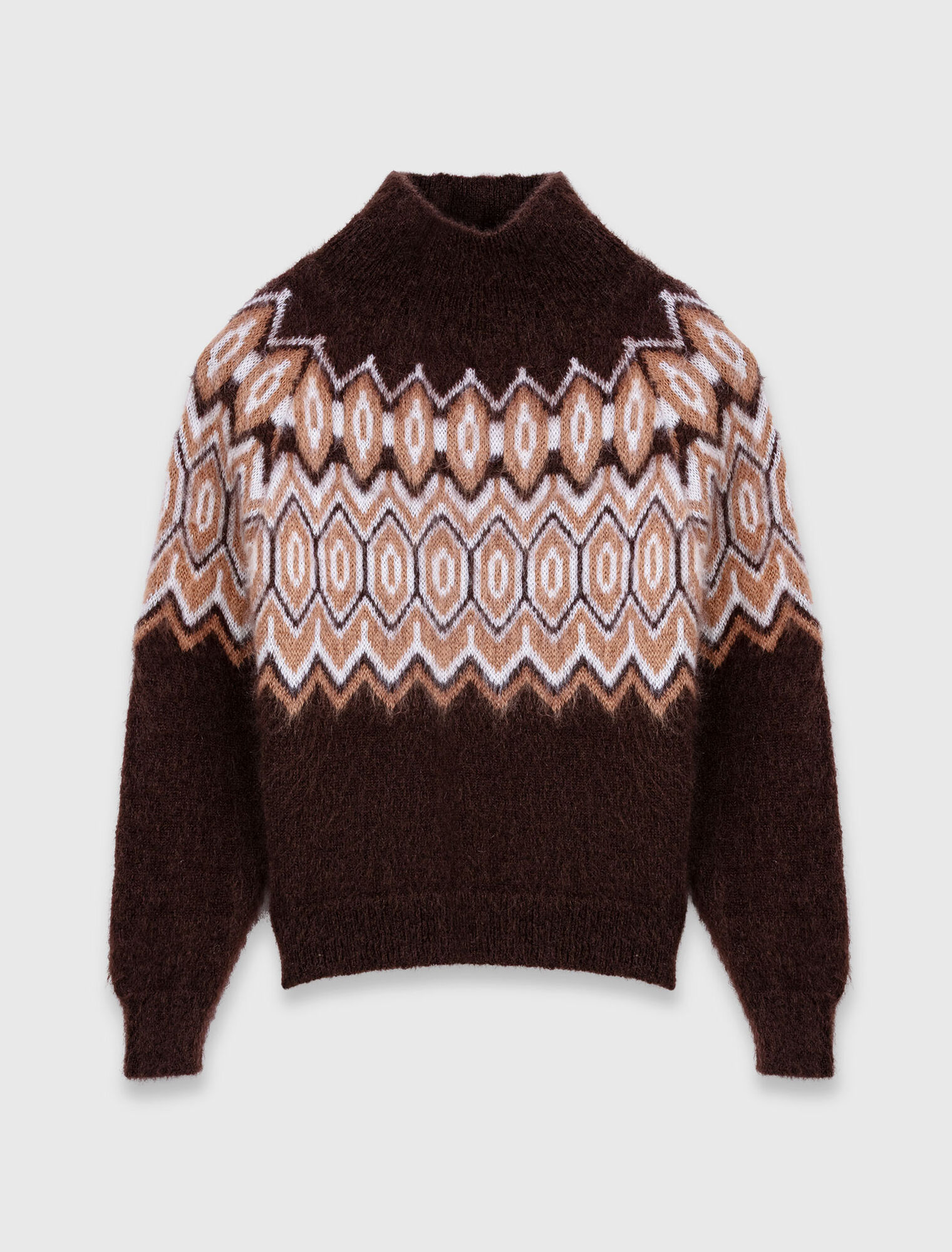 Fairisle-Pullover mit Stehkragen