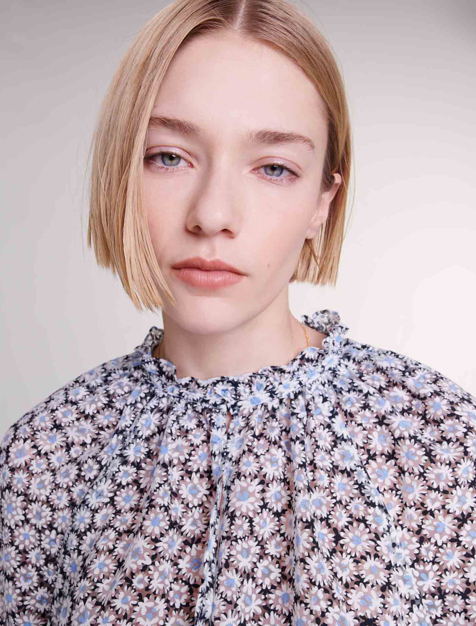 Bluse mit Blumen-Print